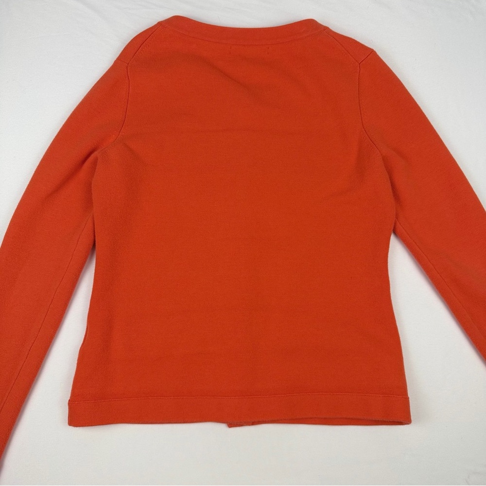 Banana Republic Orange Cardigan Sweater Gold Button Detail Size Small - Picture 8 of 14